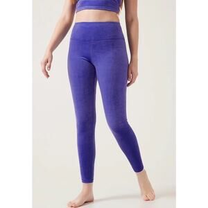 ATHLETA Elation High Rise Velvet Tight Leggings Purple XL